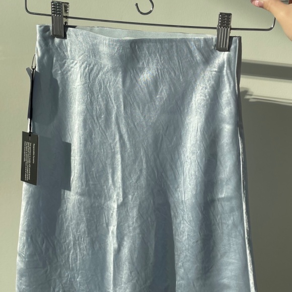 Slip Mini Skirt (Aritzia) Cement Blue - Picture 2 of 8